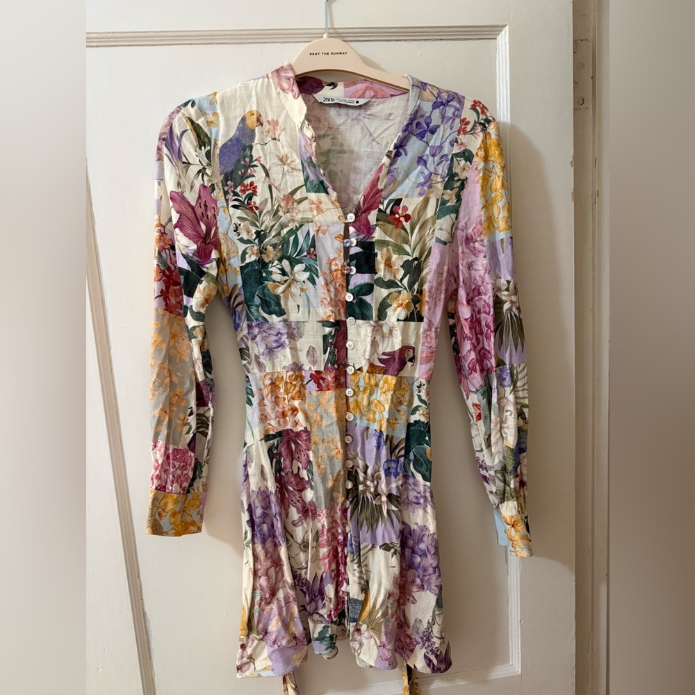 Zara Floral Long Sleeve Dress